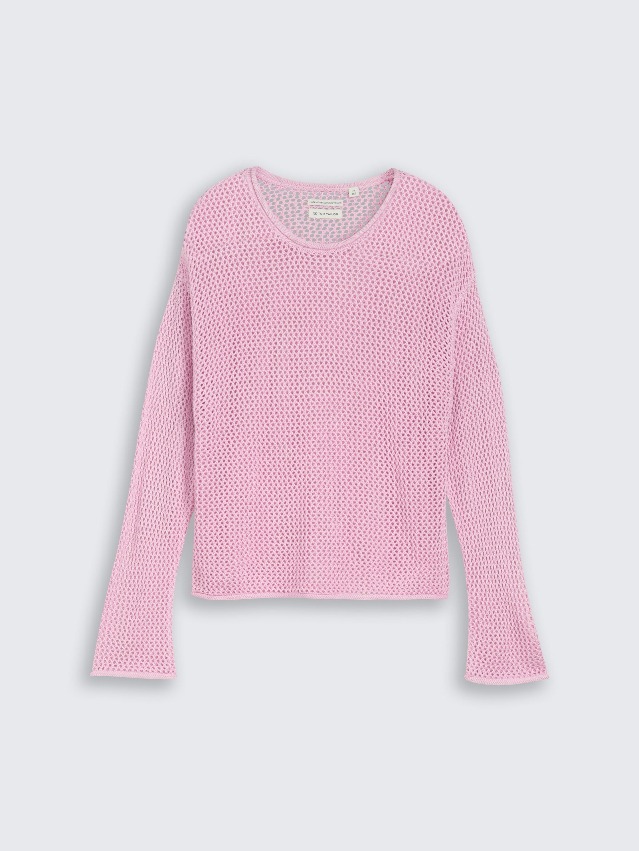Cropped gebreide trui - cold pink