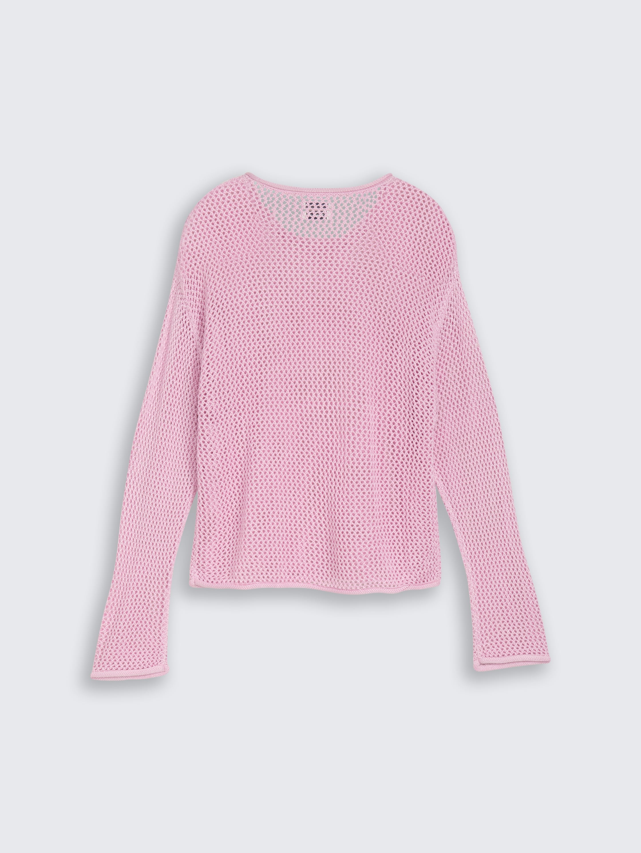 Cropped gebreide trui - cold pink