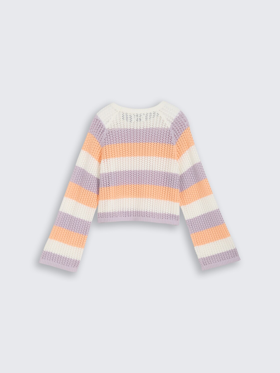Cropped Strickpullover mit Streifenmuster - pink blue bold stripe