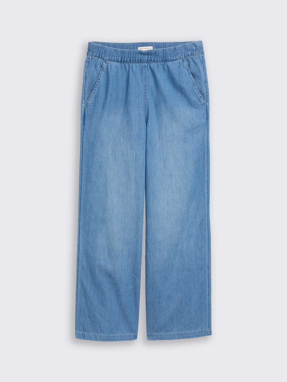 Wide Leg Jeans - mid stone bright blue denim - Vorder-Produkt-Ansicht