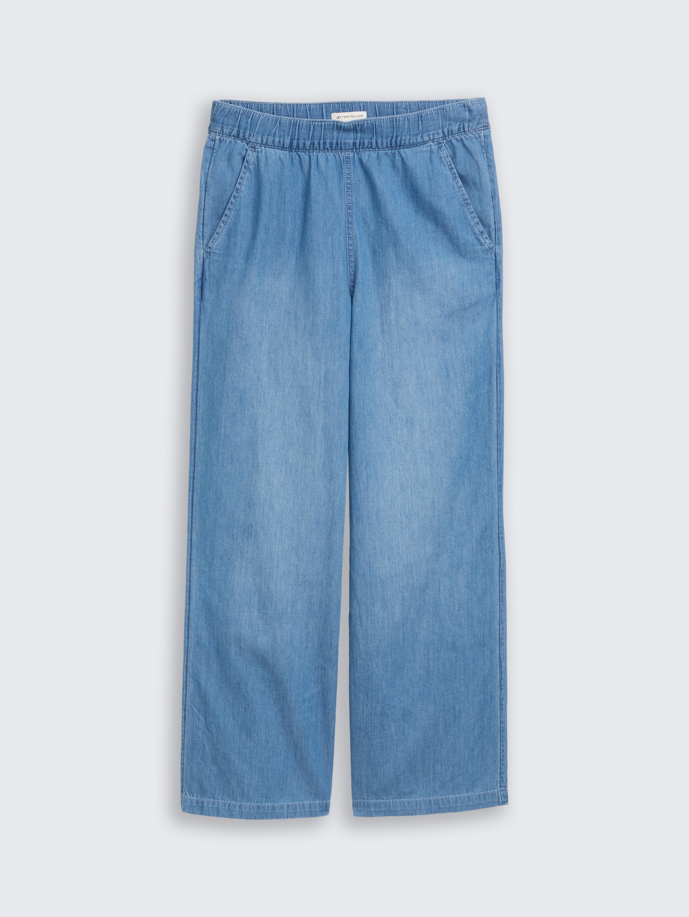 Wide Leg Jeans - mid stone bright blue denim - Vorder-Produkt-Ansicht