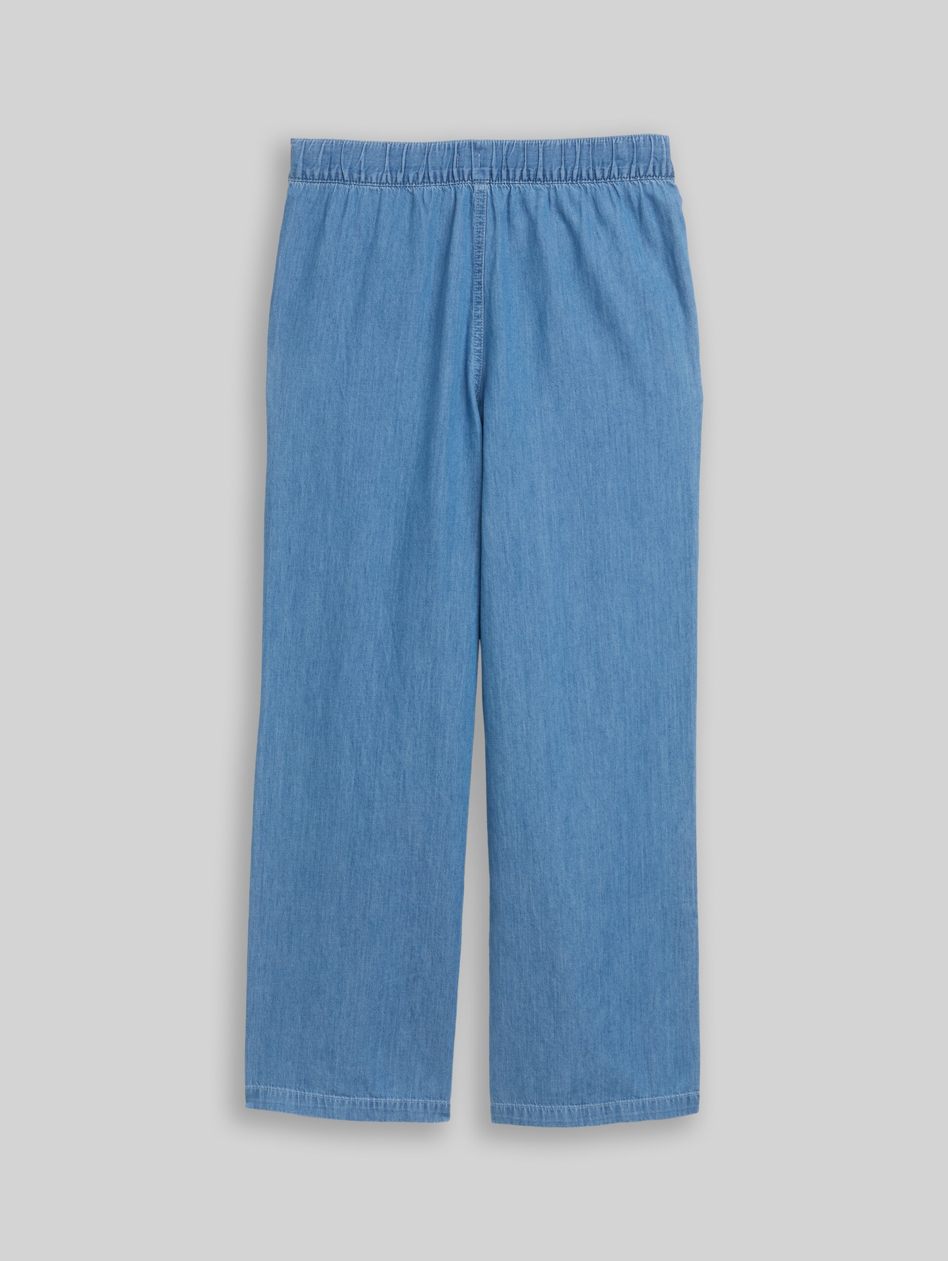 Wide-leg jeans - mid stone bright blue denim