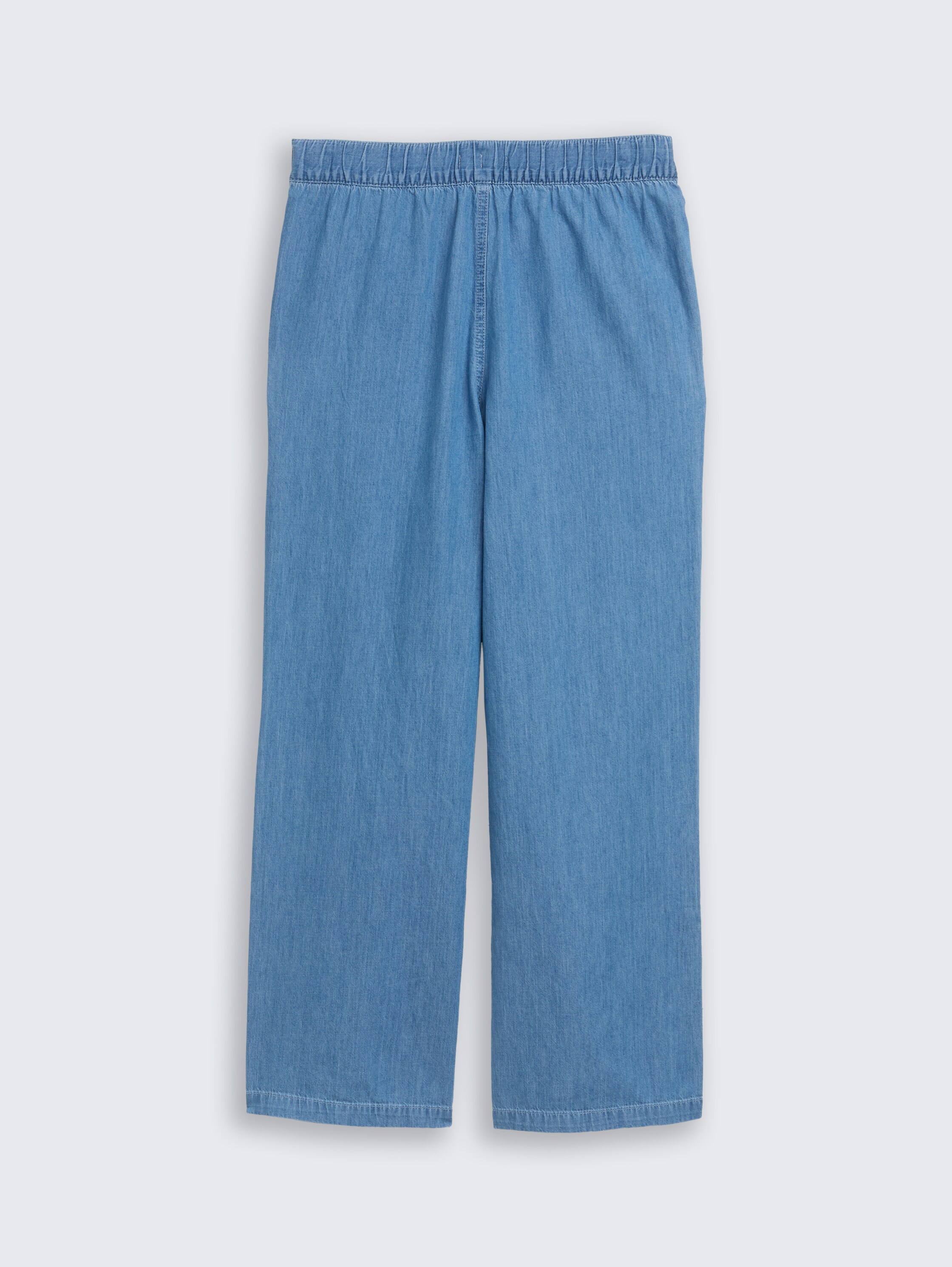 Wide Leg Jeans - mid stone bright blue denim