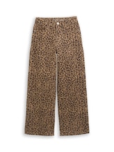 Ausgewählt, Wide Leg Jeans mit Leo-Print von Tom Tailor, braun
