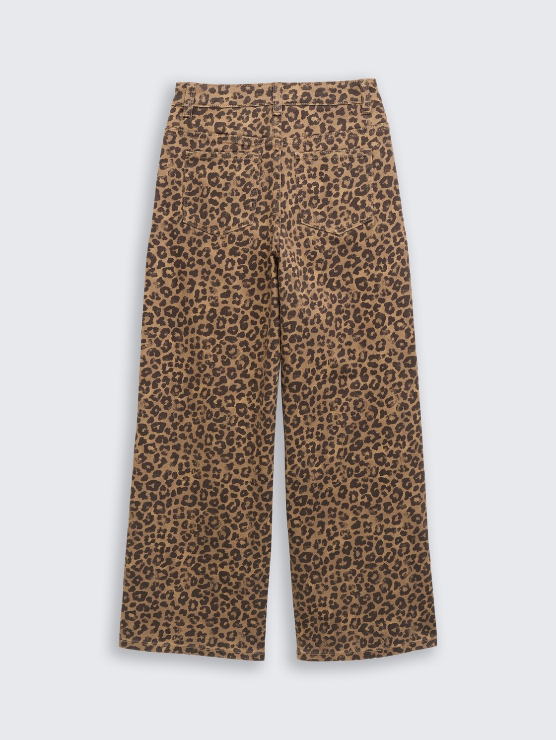 Wide Leg Jeans mit Leo-Print - brown black leo