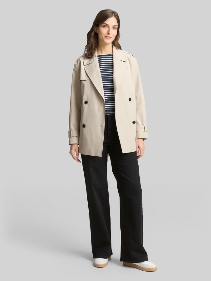 Trench-coat en matière déperlante par Women, sand stone beige