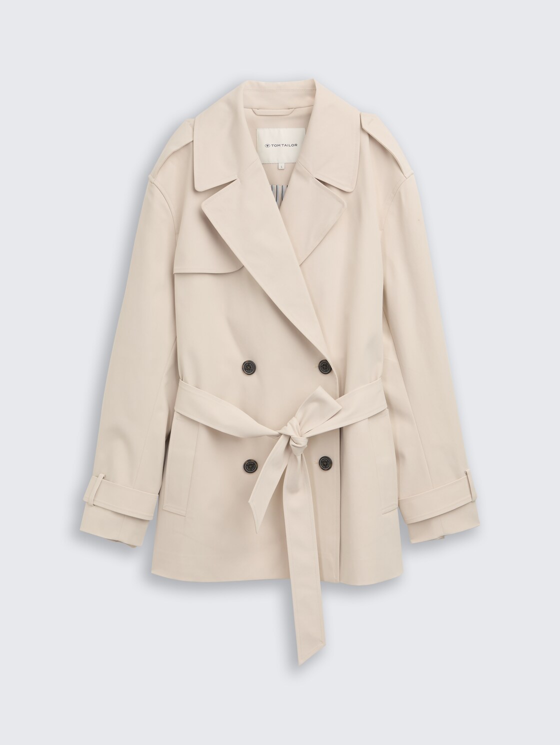 Trenchcoat aus wasserabweisendem Material - sand stone beige - Vorder-Produkt-Ansicht