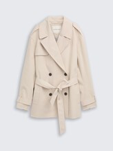 Trenchcoat aus wasserabweisendem Material - sand stone beige - Vorder-Produkt-Ansicht