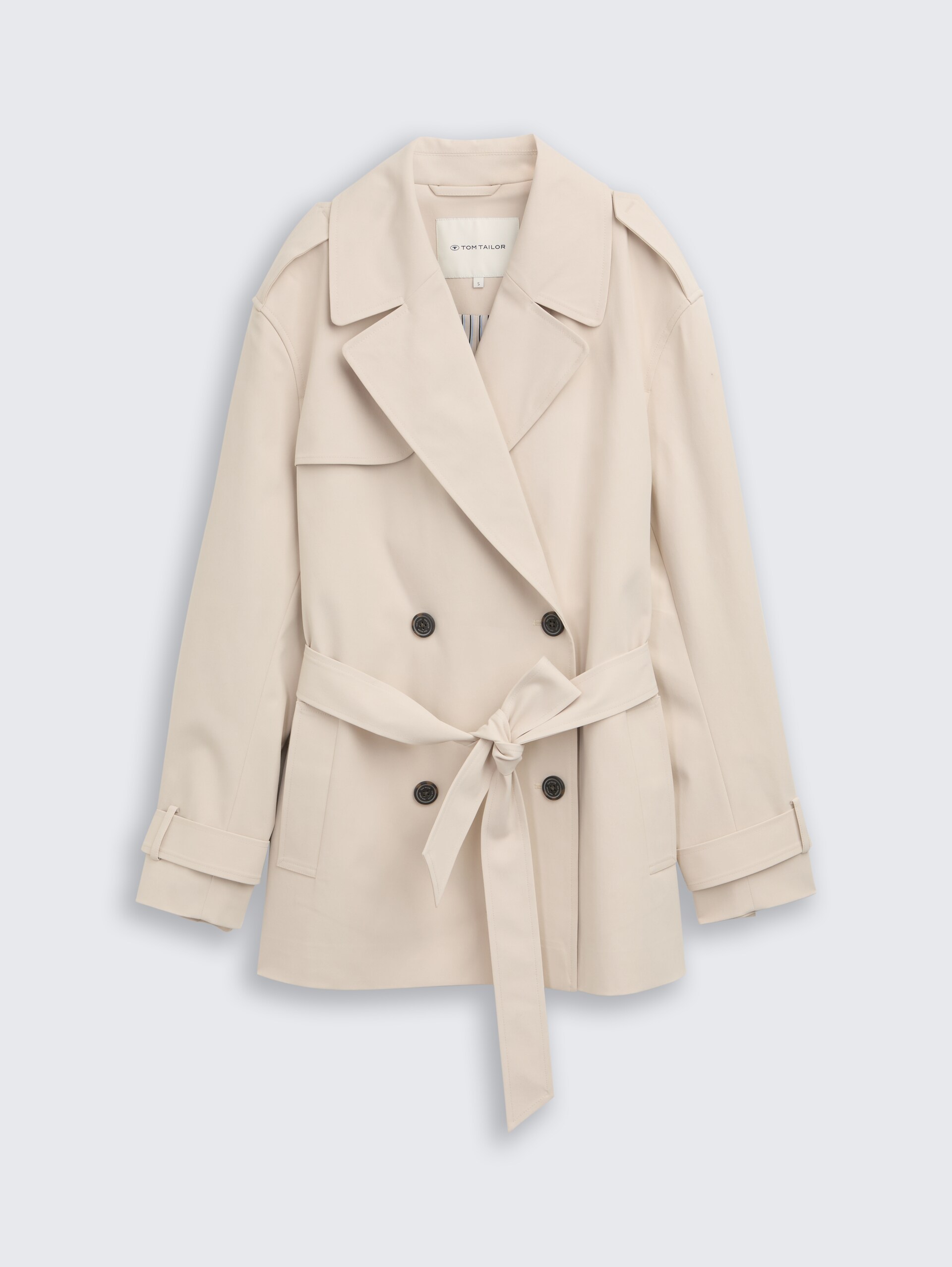 Trenchcoat aus wasserabweisendem Material - sand stone beige - Vorder-Produkt-Ansicht