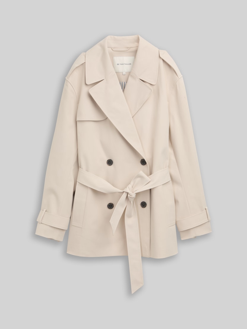 Trenchcoat aus wasserabweisendem Material von Women, sand stone beige