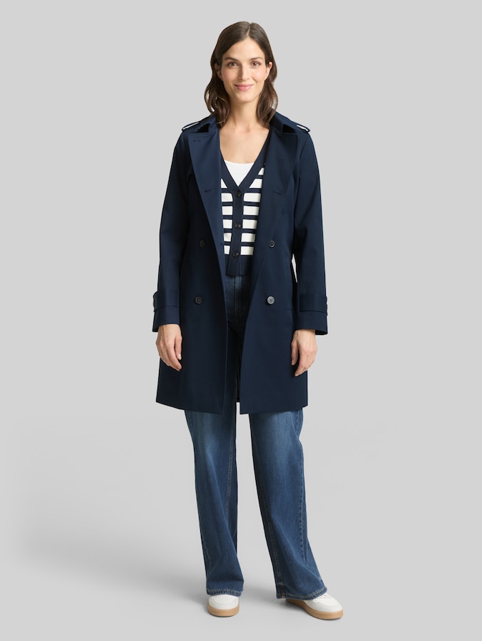 Trenchcoat aus wasserabweisendem Material von Women, sky captain blue