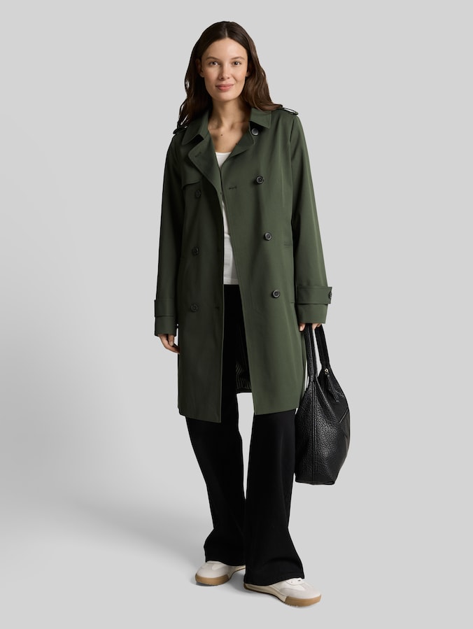 Trenchcoat van waterafstotend materiaal door Women, Dark Ivy Green