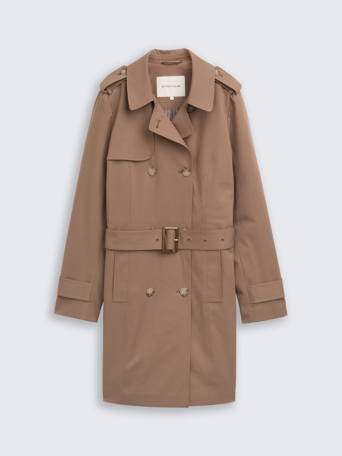 Trenchcoat aus wasserabweisendem Material - taupe grey - Vorder-Produkt-Ansicht