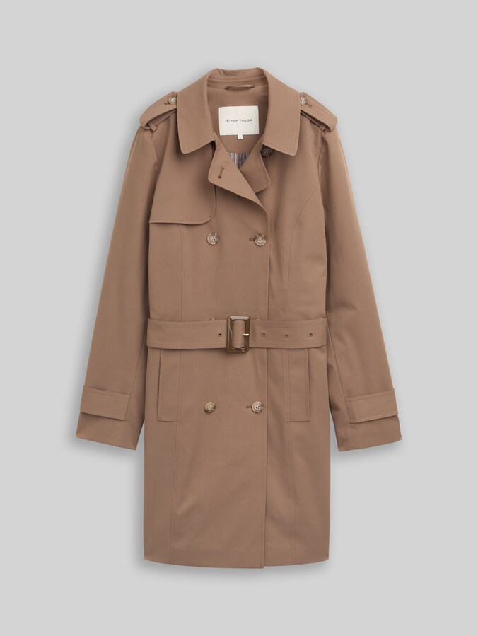 Trenchcoat aus wasserabweisendem Material von Women, taupe grey