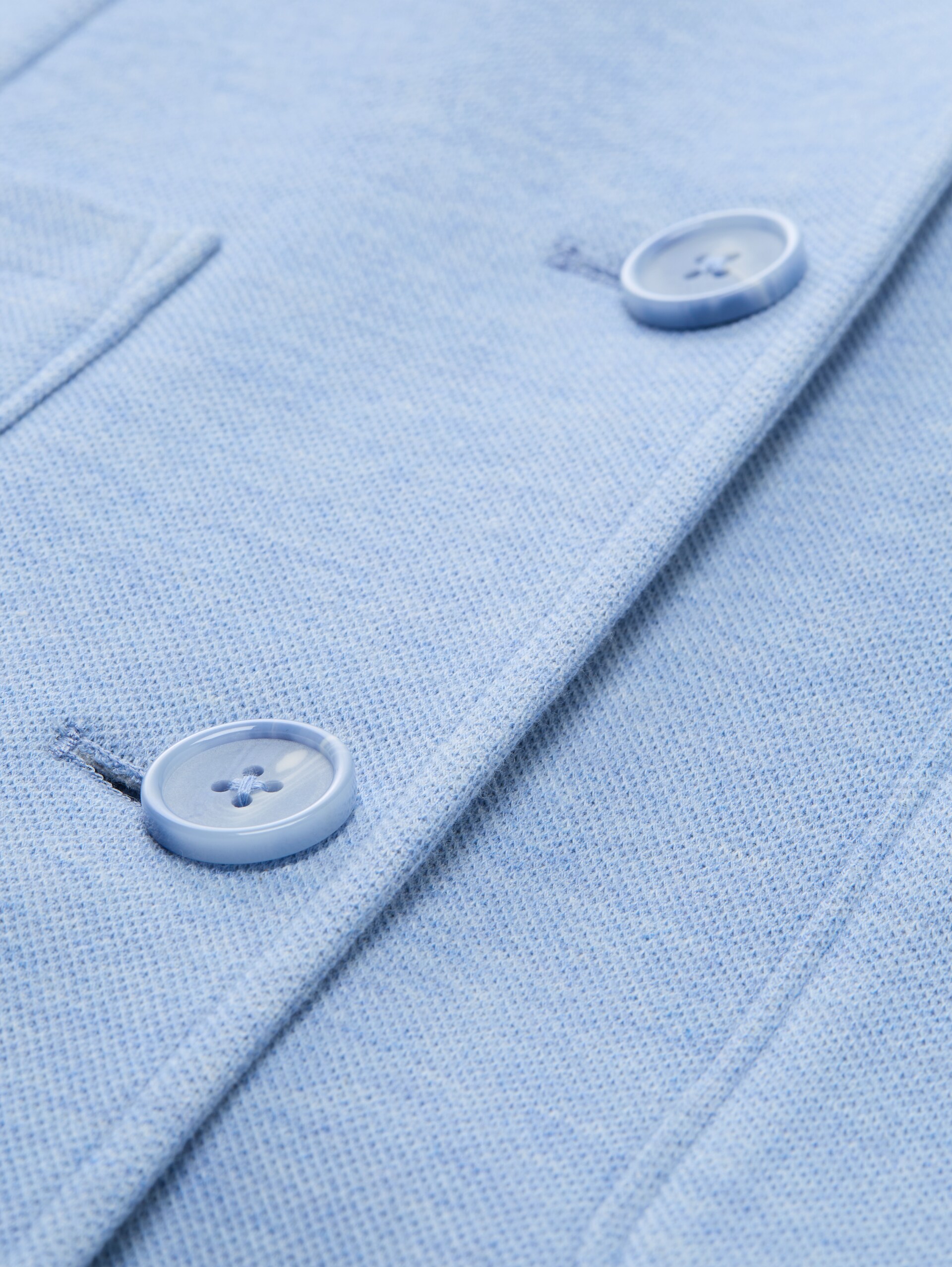 Slim Fit Mantel mit aufgesetzten Taschen - fjord blue melange pique - Produkt-Detail-Ansicht