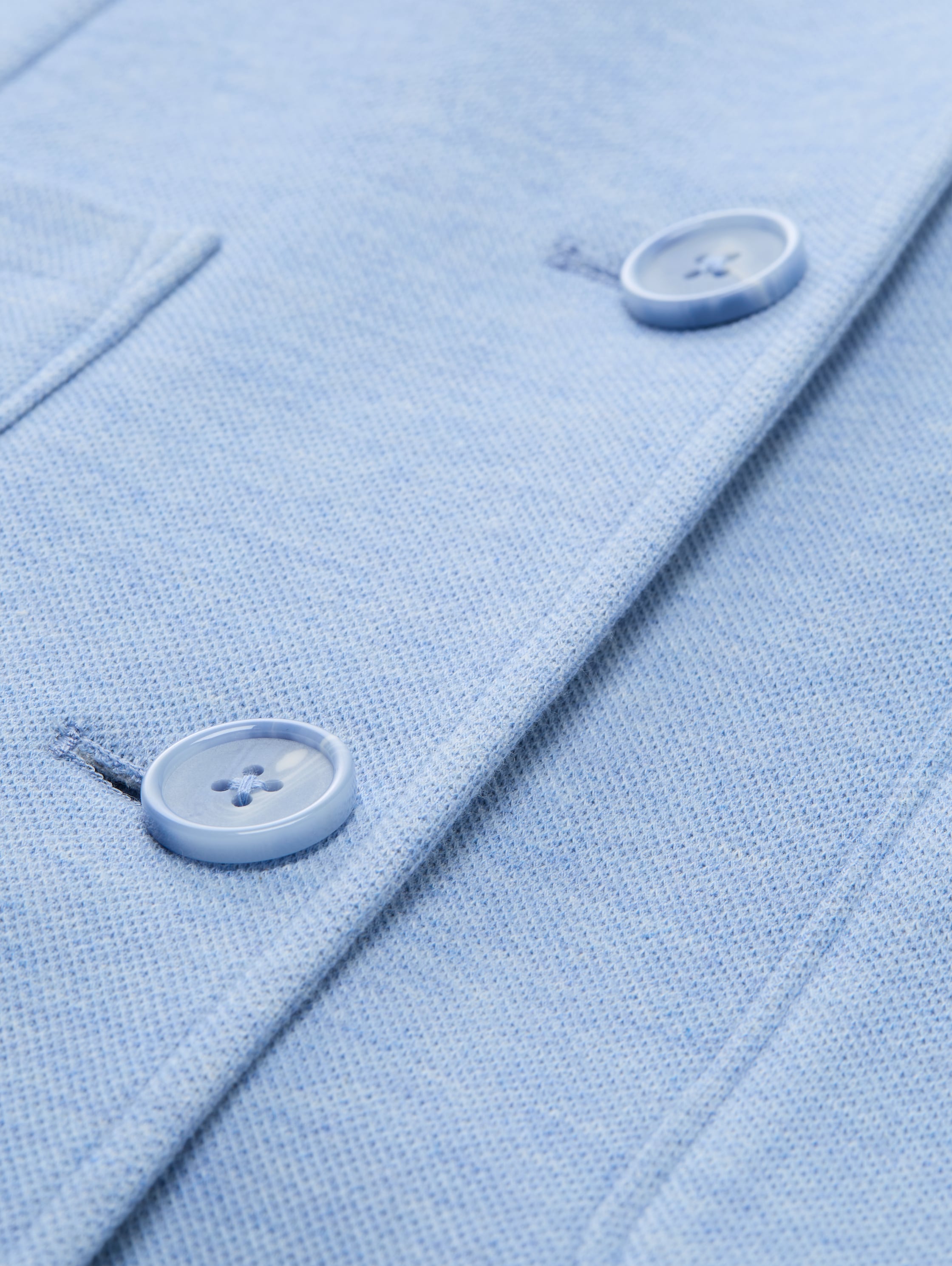 Slim Fit Mantel mit aufgesetzten Taschen - fjord blue melange pique - Produkt-Detail-Ansicht