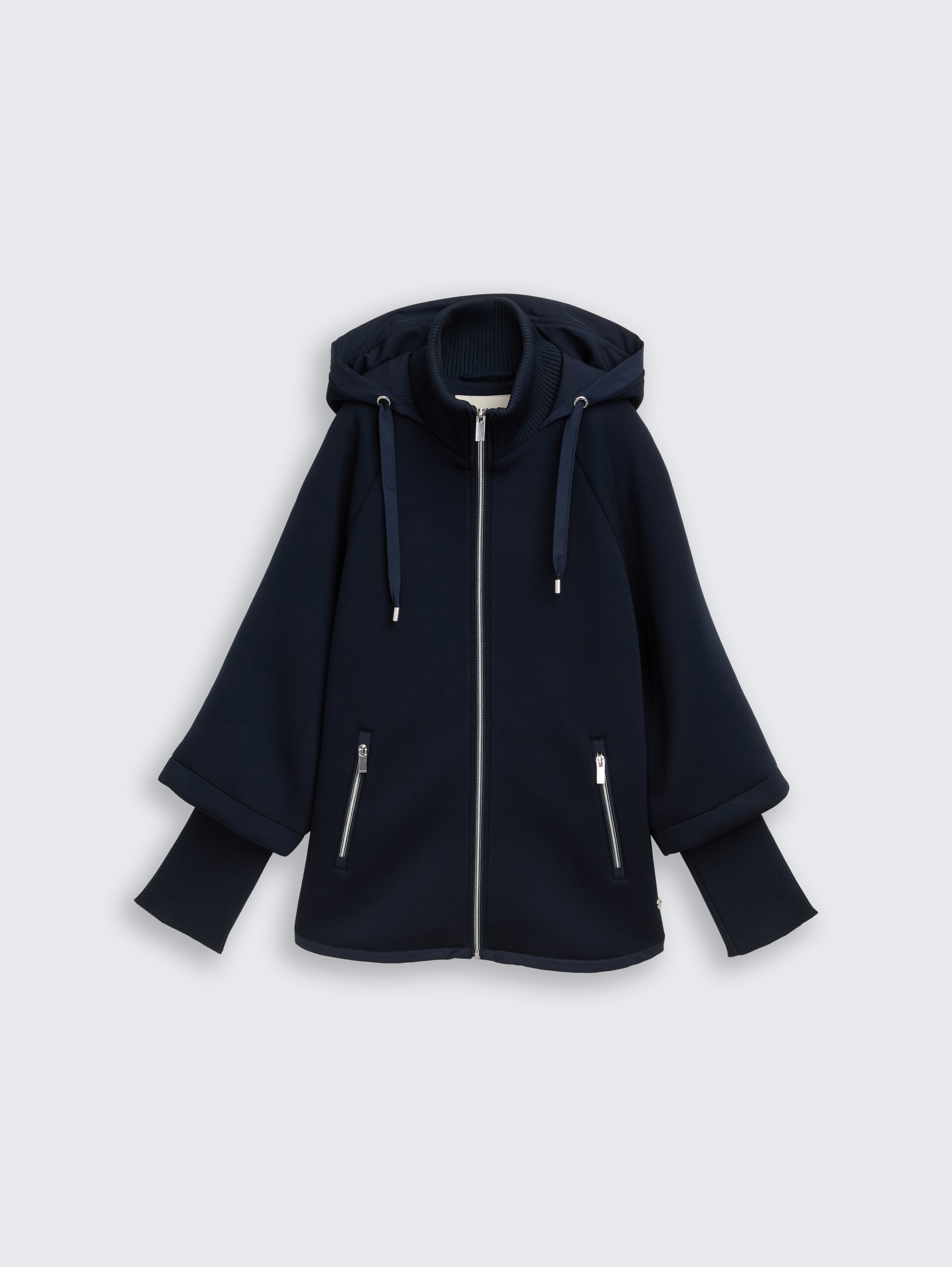 Scuba Cape Jacke mit Kapuze - sky captain blue - Vorder-Produkt-Ansicht