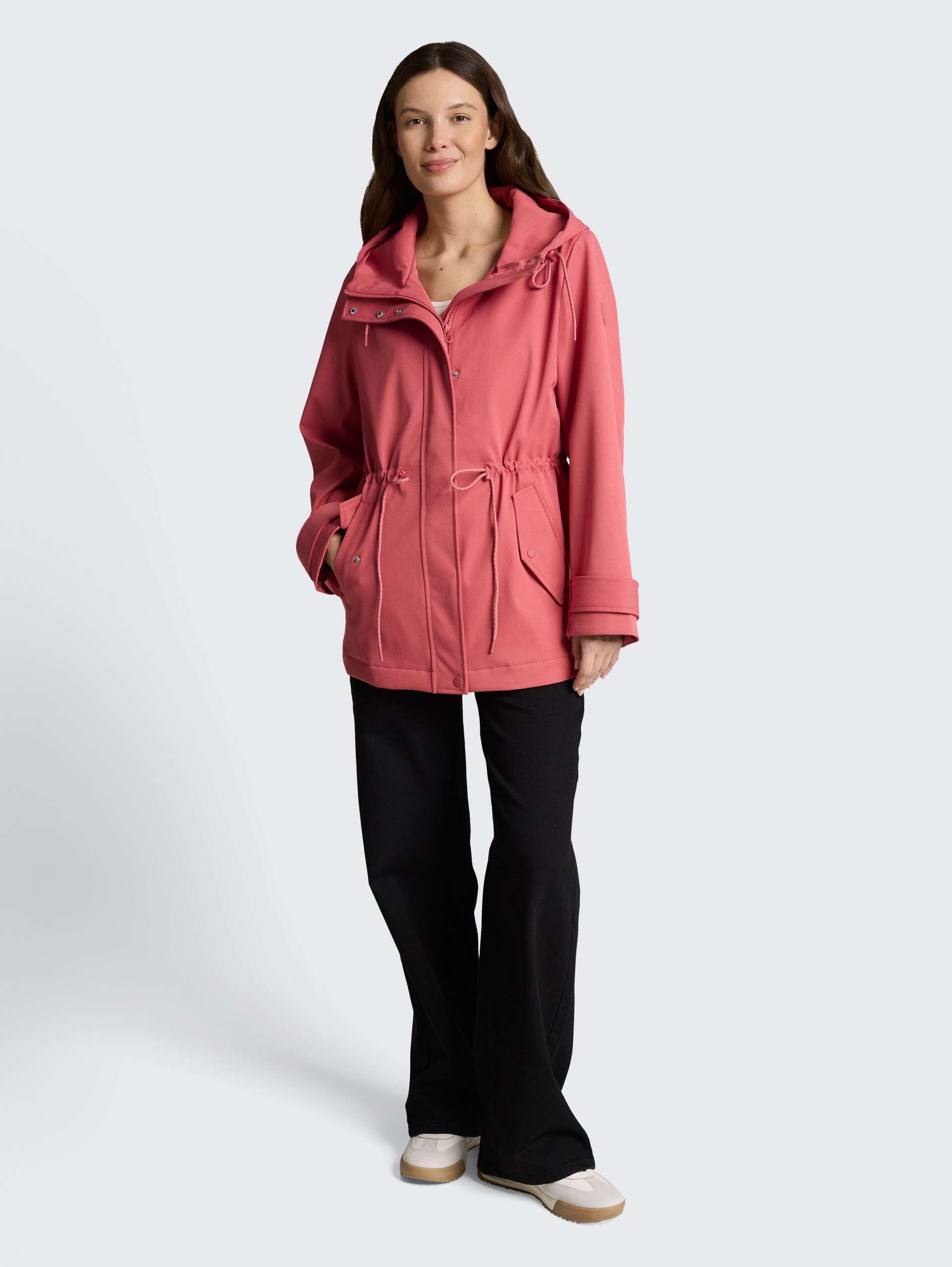 Parka aus wasserabweisendem Material - cozy pink - seitliche Model-Ansicht