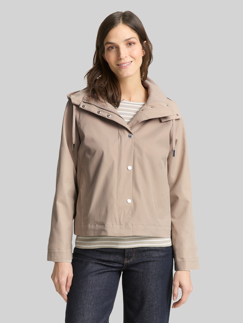 Ultralight Short Parka aus wasserabweisendem Material von Women, soft taupe grey