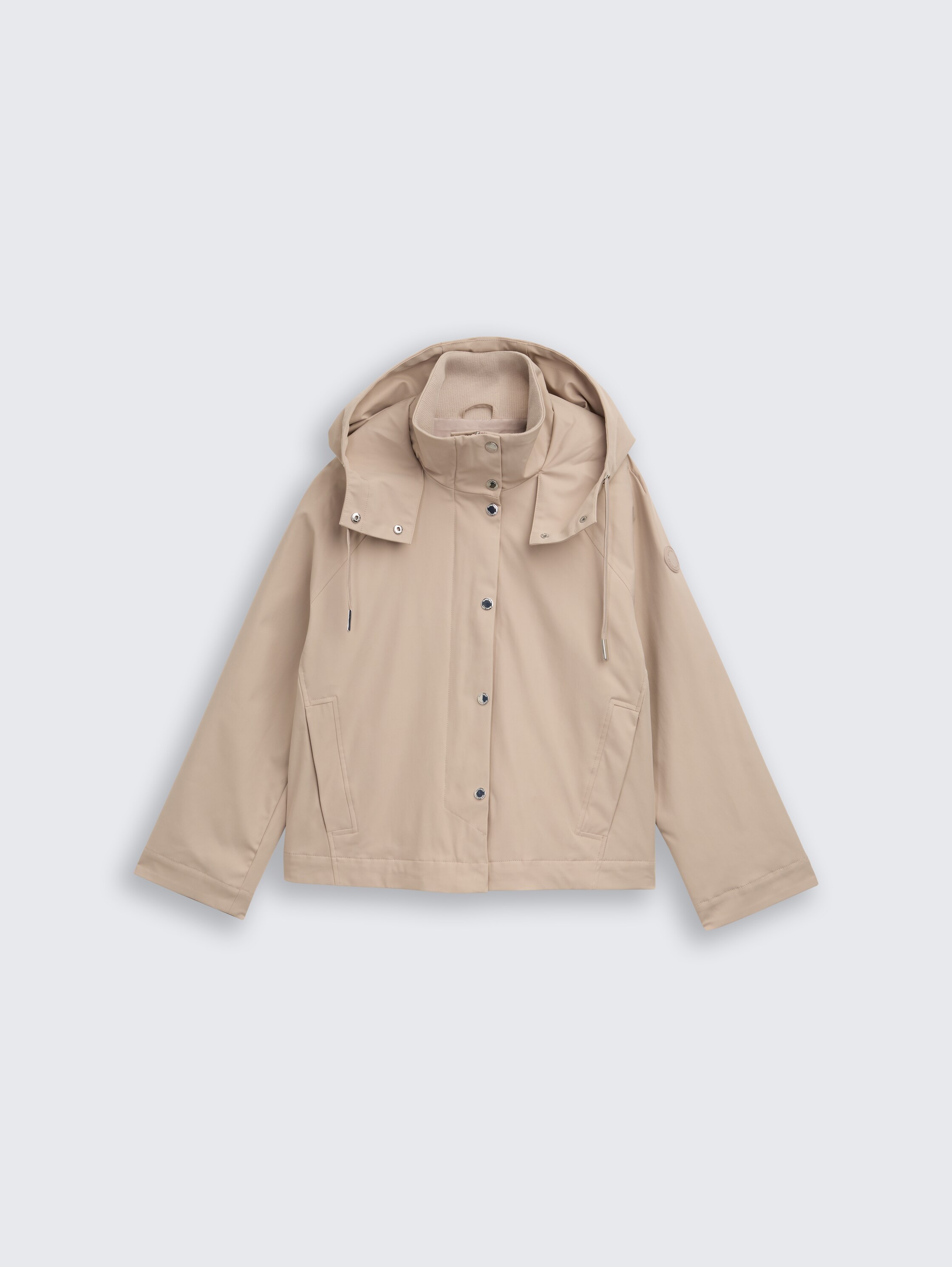 Ultralight Short Parka aus wasserabweisendem Material - soft_taupe_grey - 