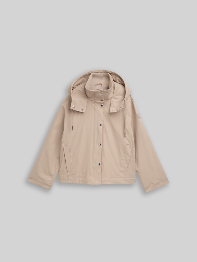 Ultralight Short Parka aus wasserabweisendem Material von Women, soft taupe grey