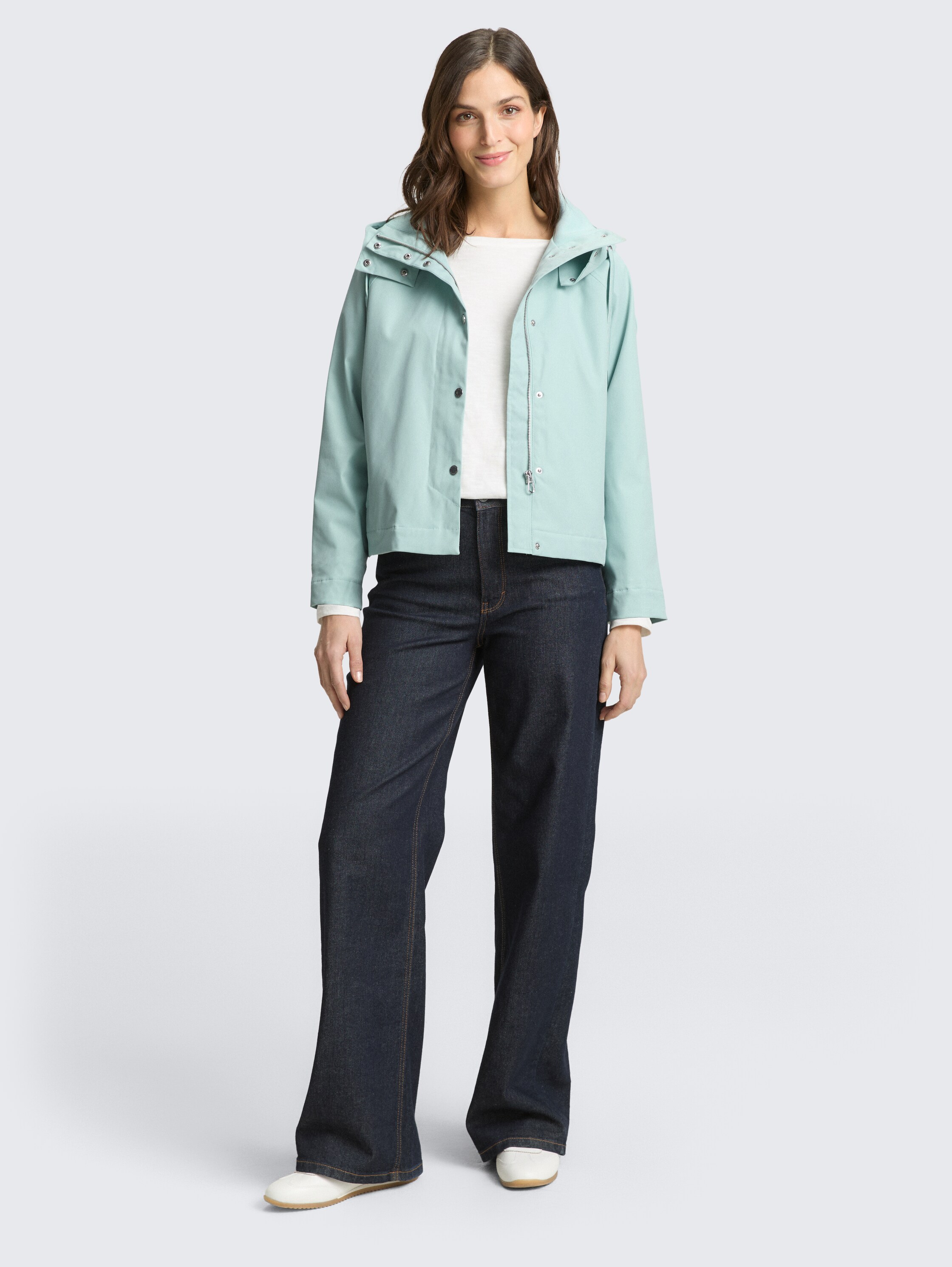 Ultralight Short Parka aus wasserabweisendem Material - blue_haze - 