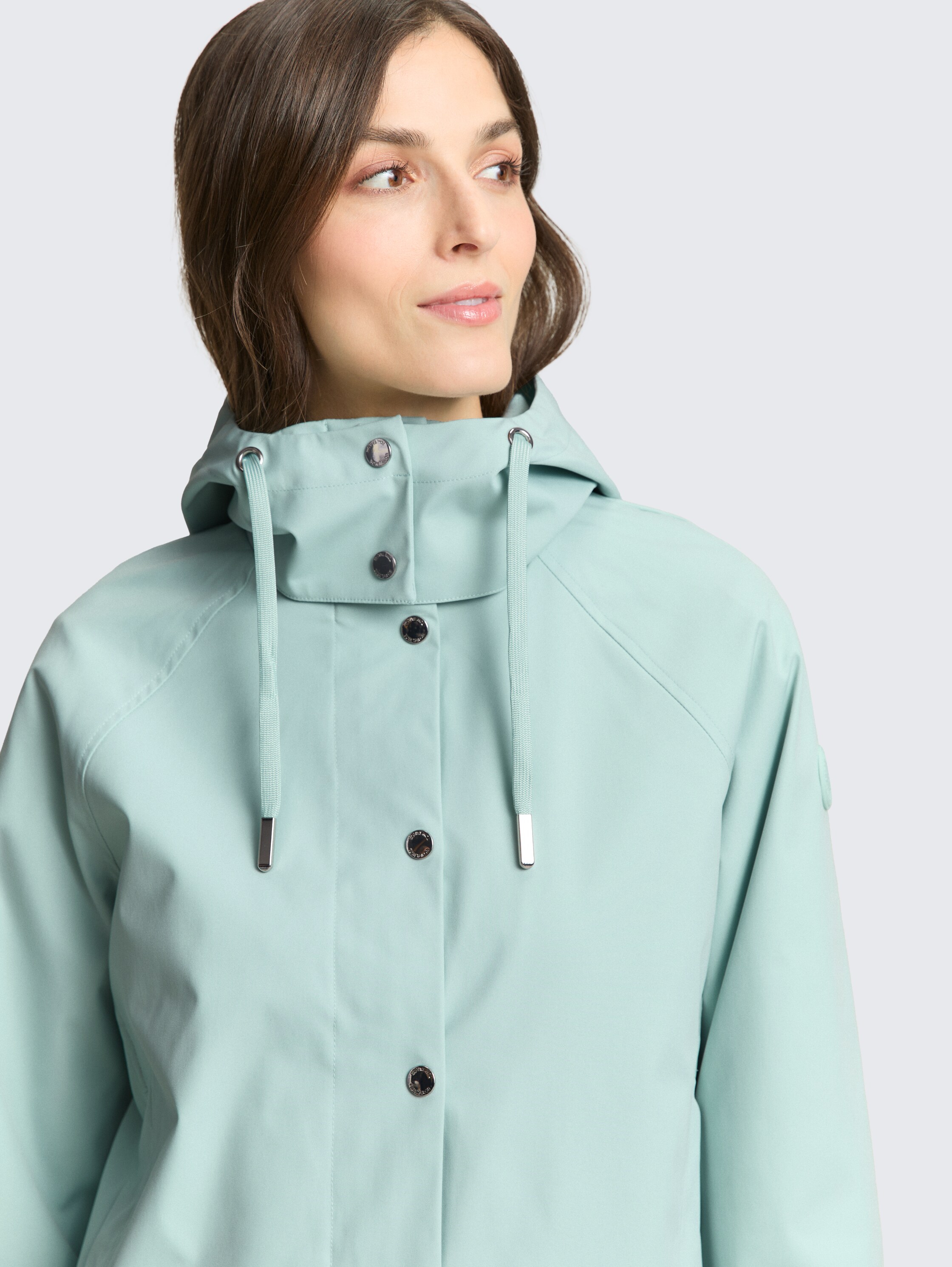 Ultralight Short Parka aus wasserabweisendem Material - blue_haze - 