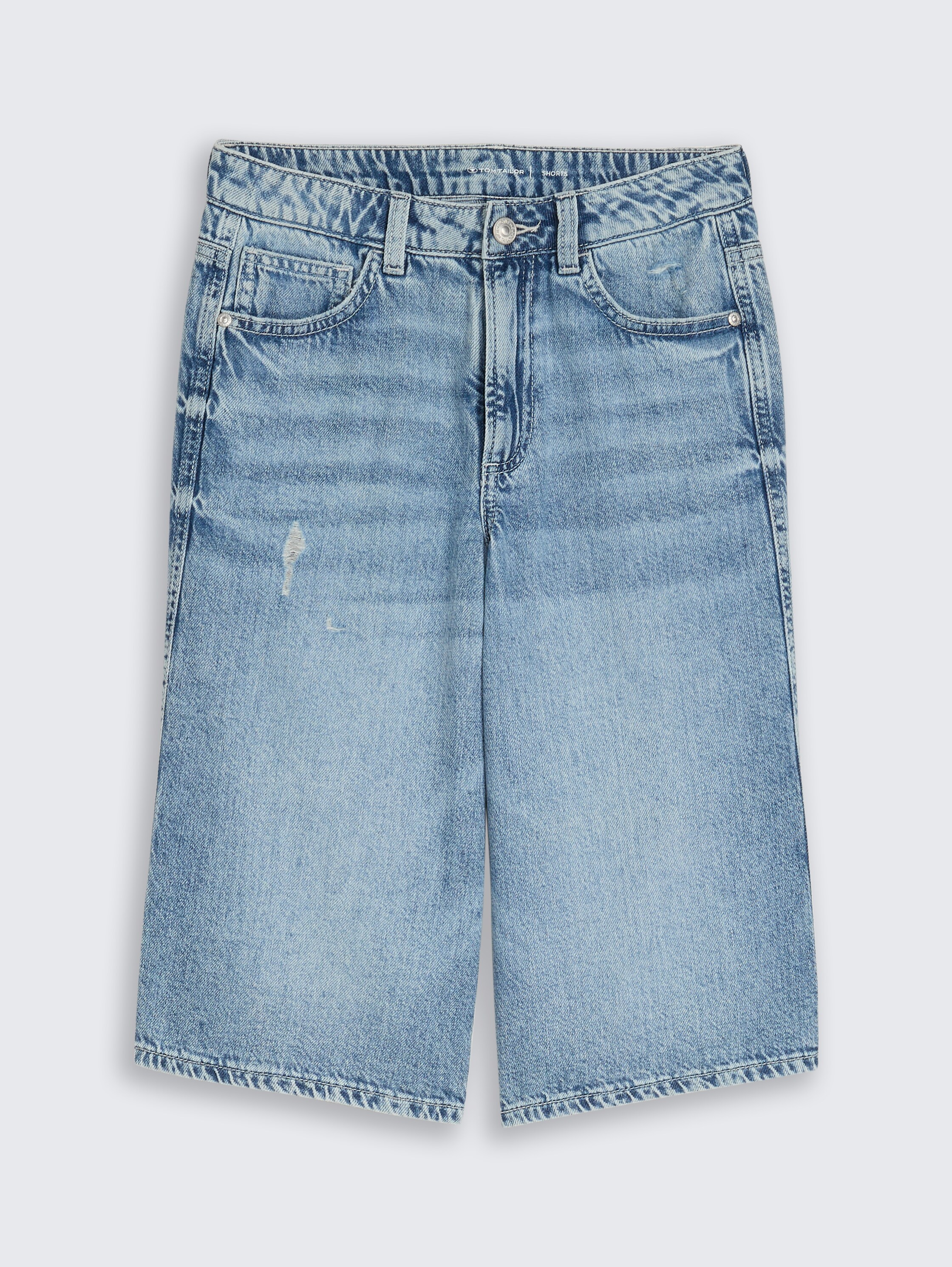 Denim shorts - used_light_stone_blue_denim - 