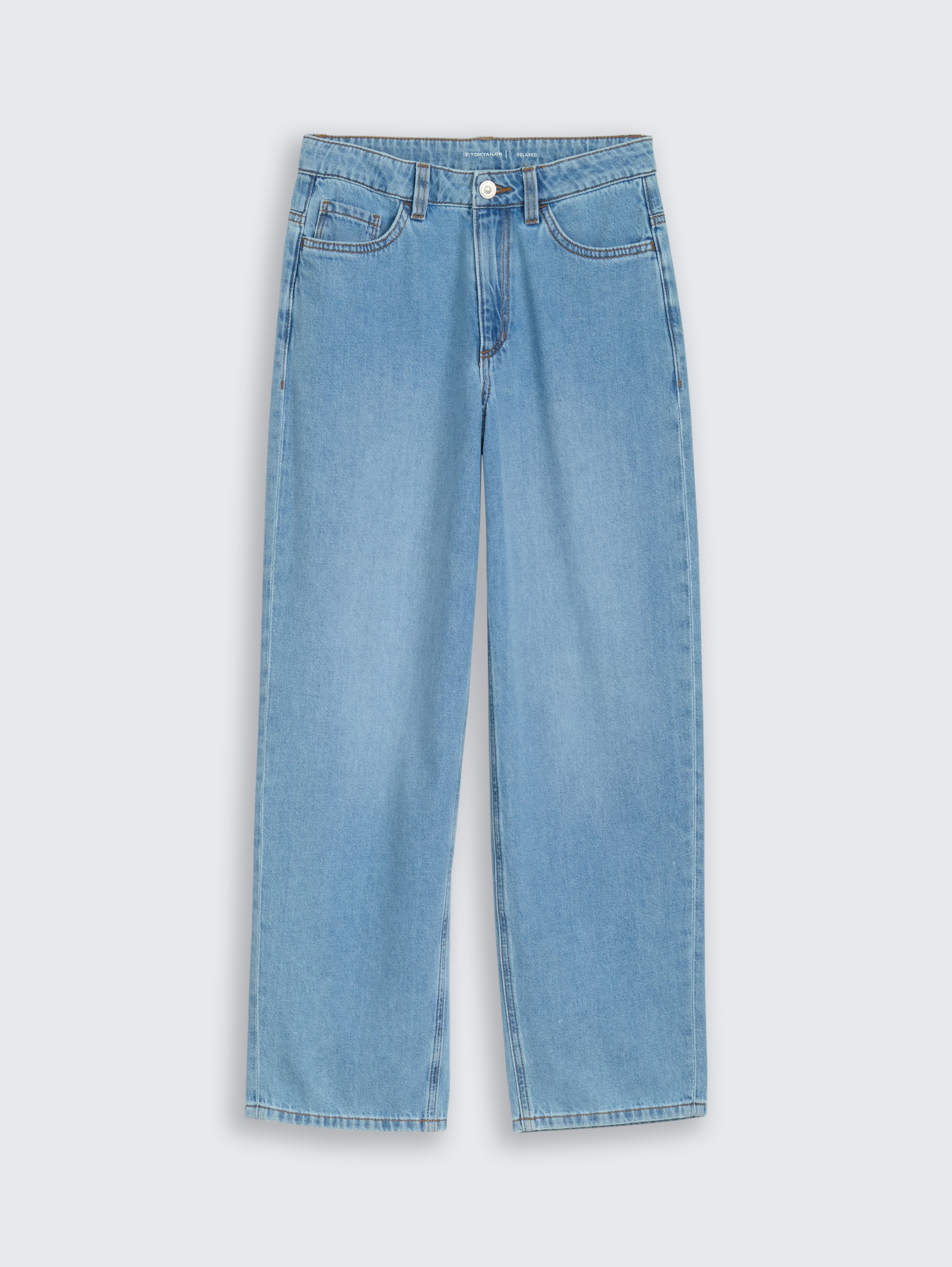 Relaxed fit jeans - Used Light Stone Blue Denim - Product vooraanzicht