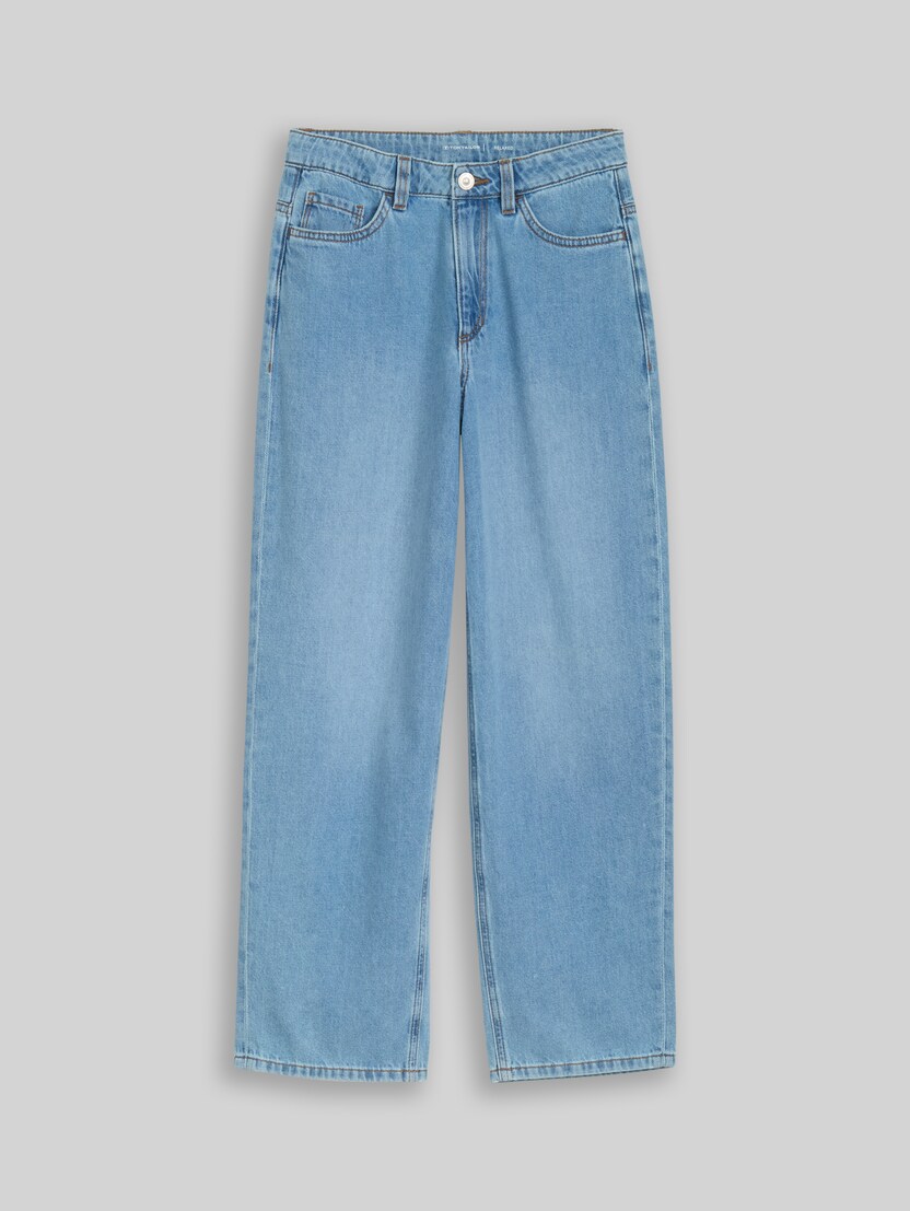 Relaxed Fit Jeans von Teen Girls, Used Light Stone Blue Denim