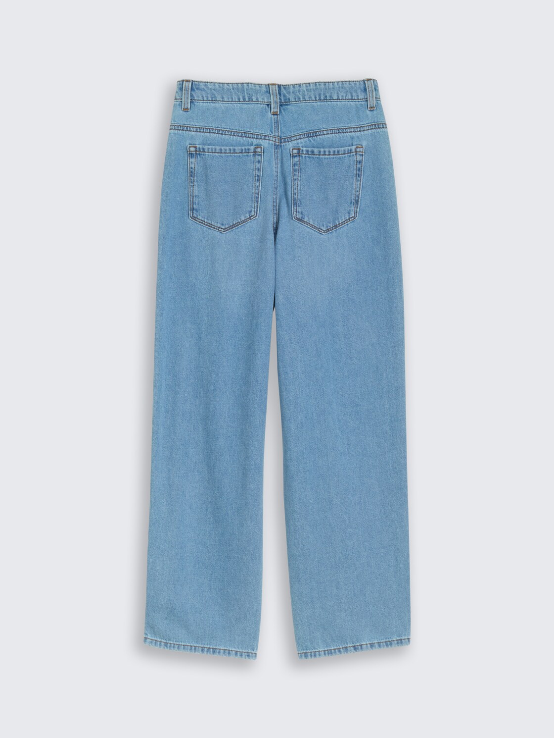 Relaxed Fit Jeans - Used Light Stone Blue Denim