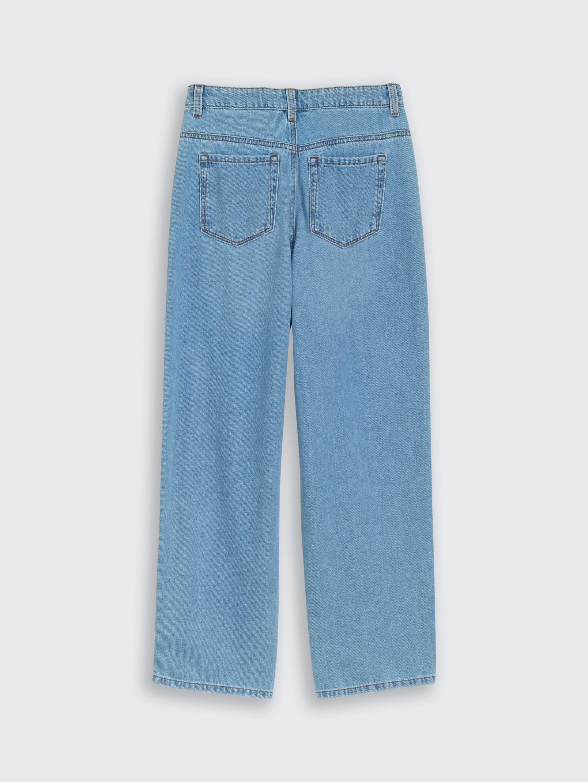 Jeans met relaxte pasvorm - Used Light Stone Blue Denim