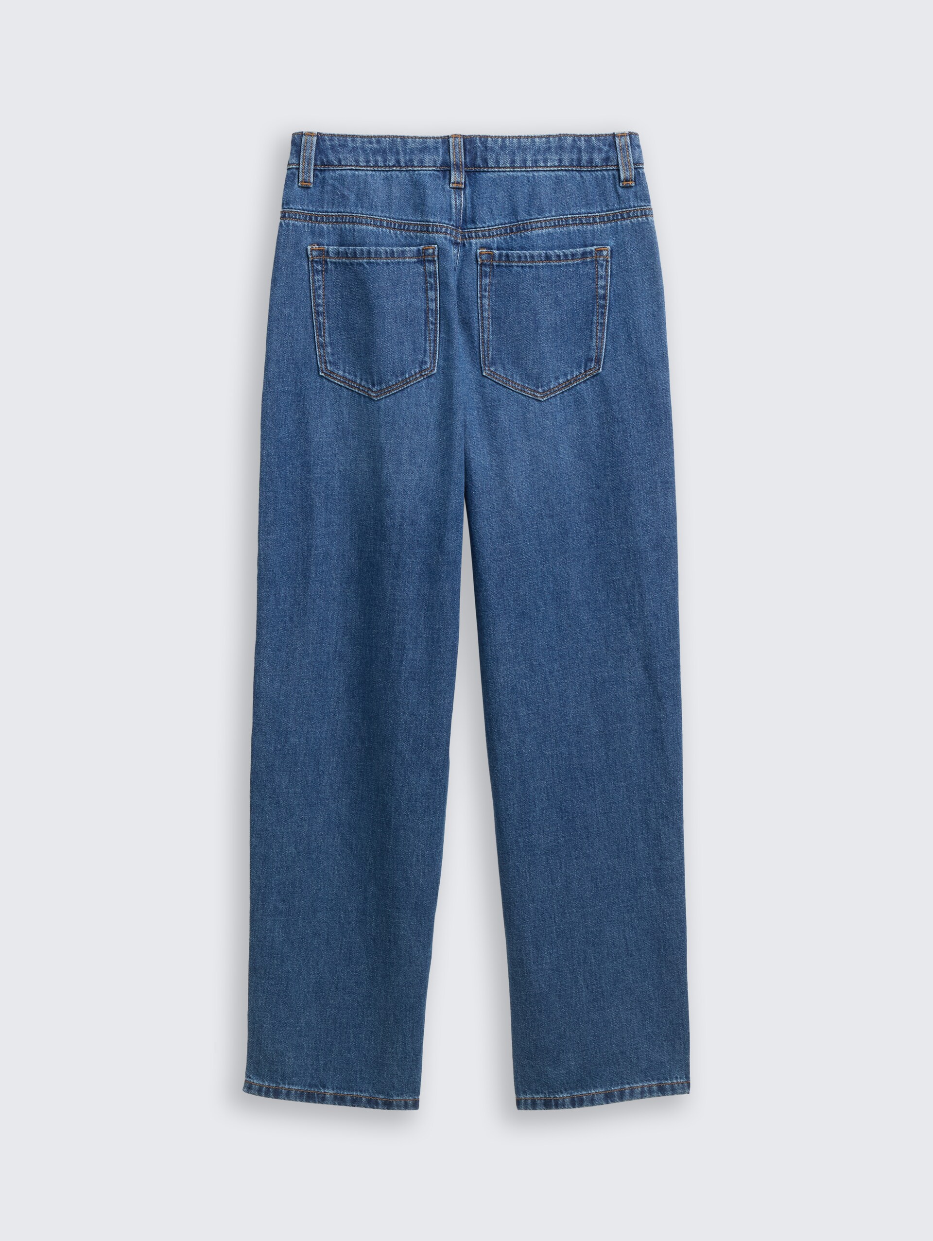 Jeans met relaxte pasvorm - Used Mid Stone Blue Denim