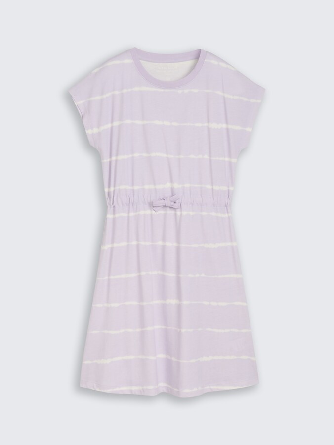 Mini dress with striped pattern by Teen Girls, lilac batik design