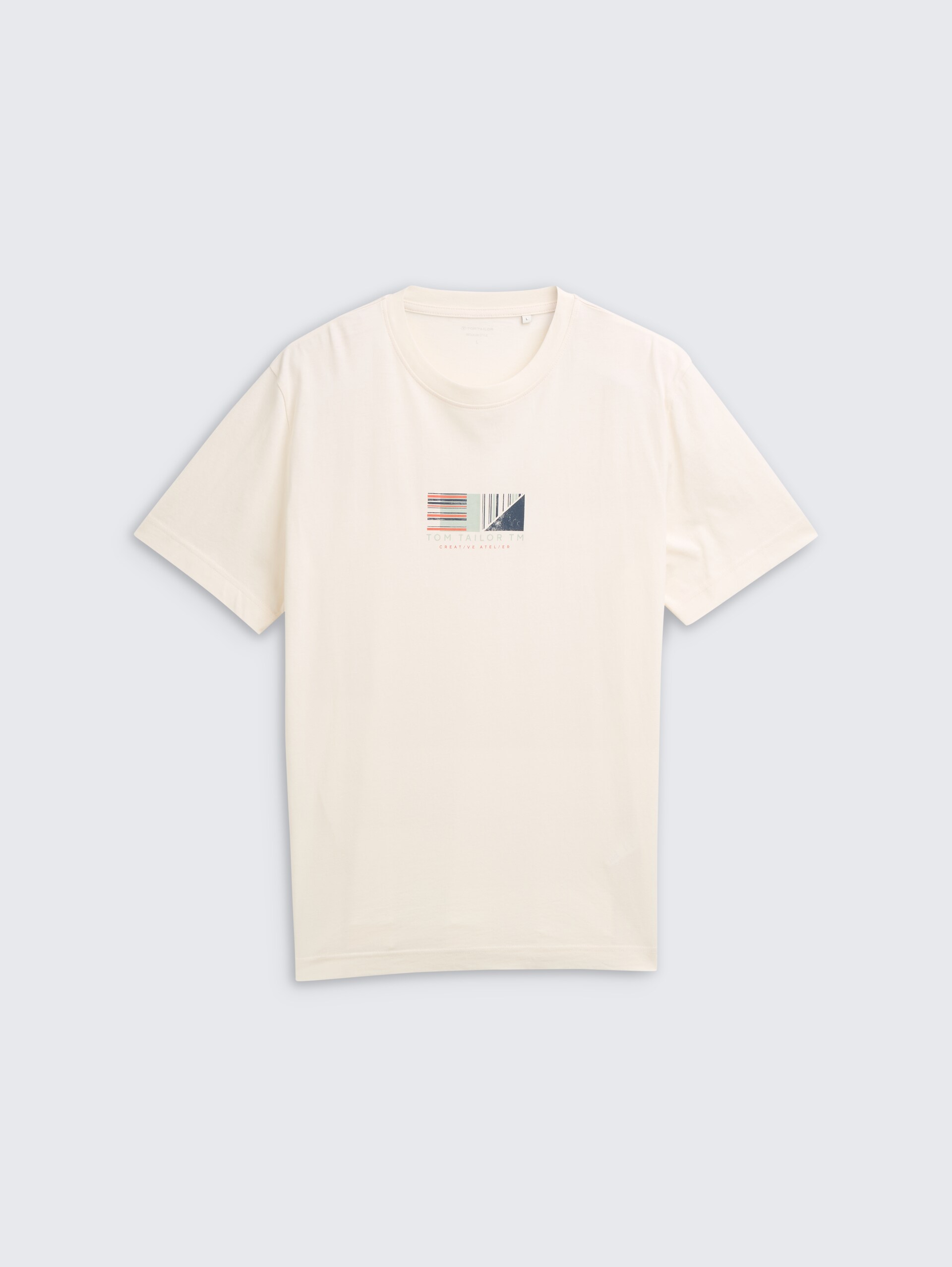 T-Shirt mit Print - Gardenia White - Vorder-Produkt-Ansicht