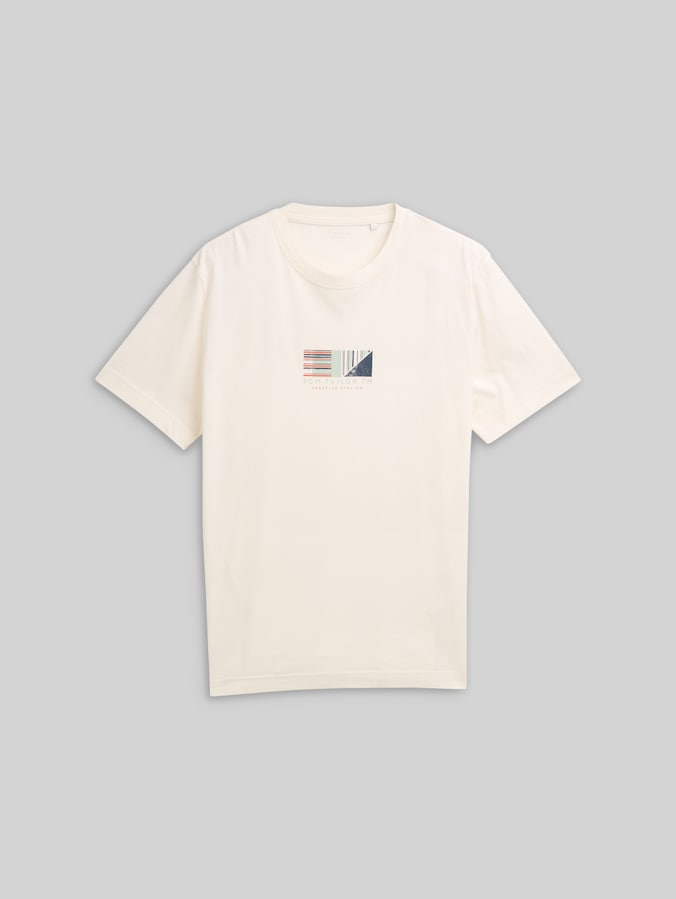 T-Shirt mit Print von Men, Gardenia White