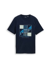 Ausgewählt, T-Shirt mit Print von Tom Tailor, blau