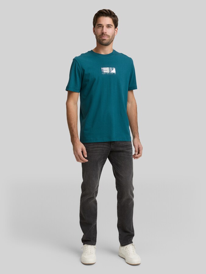 T-Shirt mit Print von Men, Deep Meadow Green