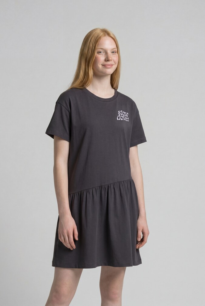 Mini-Kleid mit Print von Teen Girls, coal grey