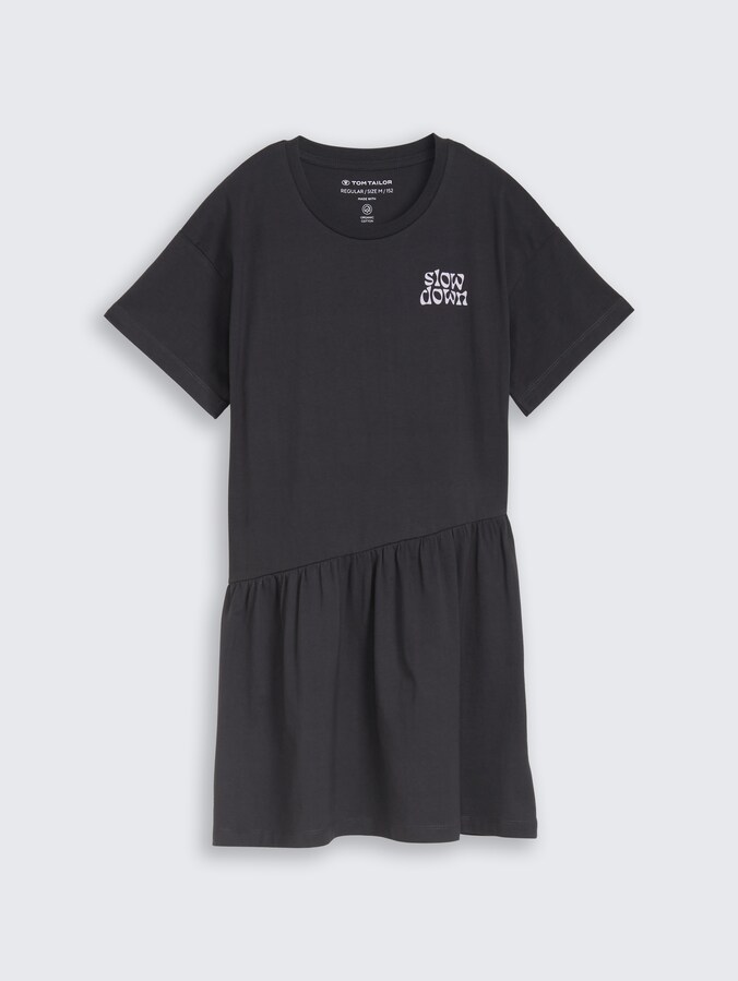 Mini dress with print by Teen Girls, coal grey