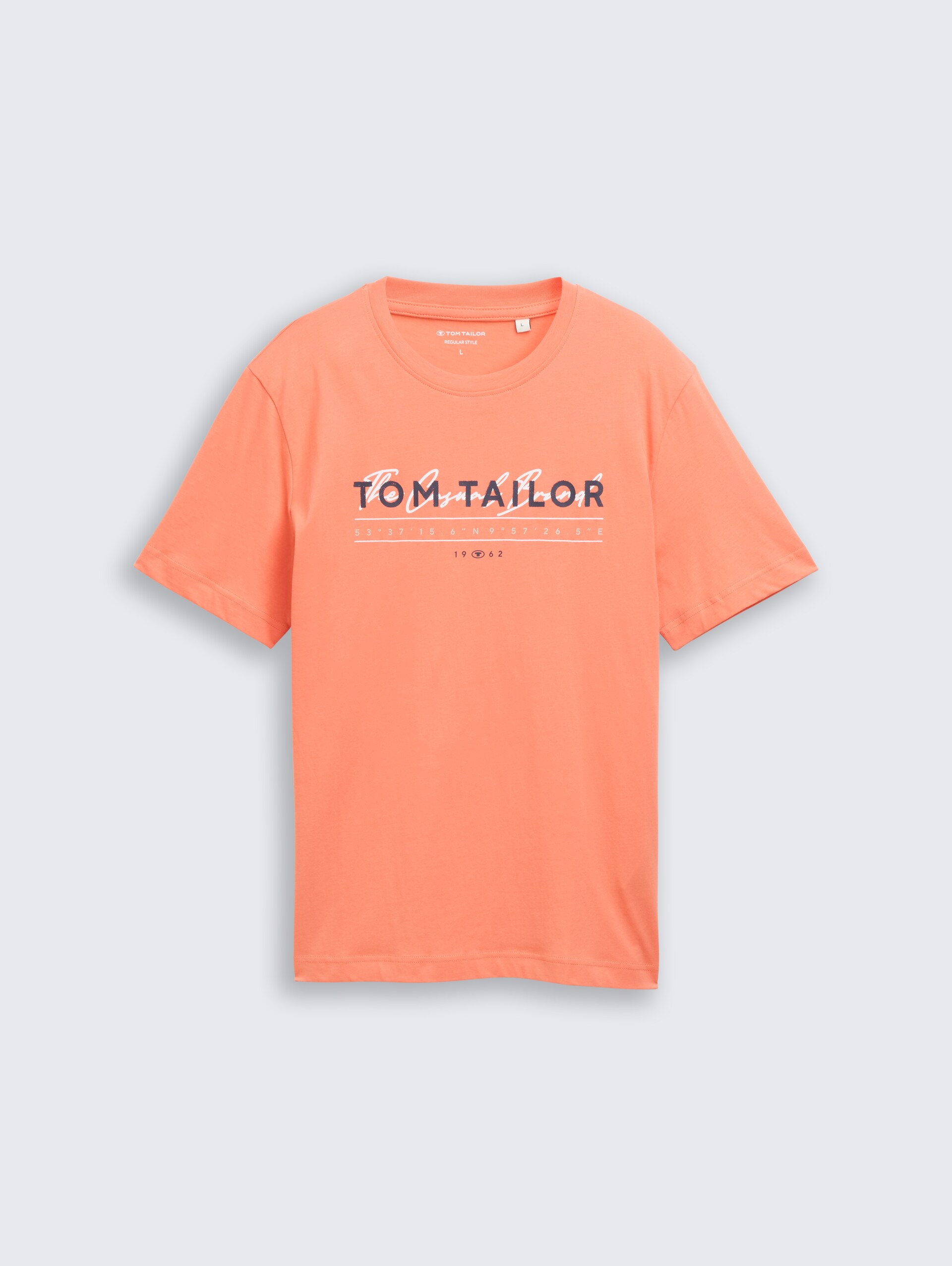 T-Shirt mit Logo-Print - Wild Coral - Vorder-Produkt-Ansicht