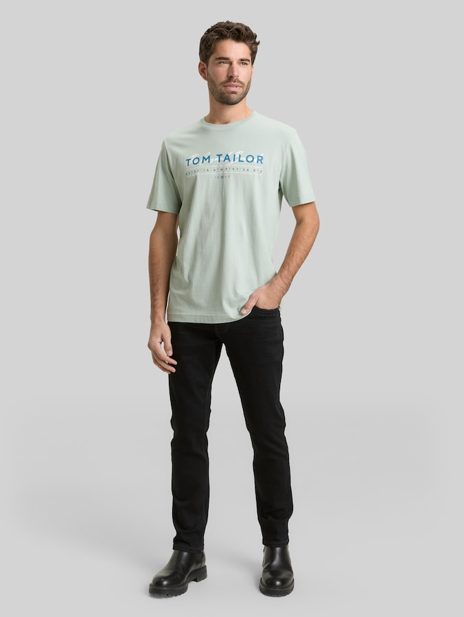 T-Shirt mit Logo-Print von Men, soft greyish green