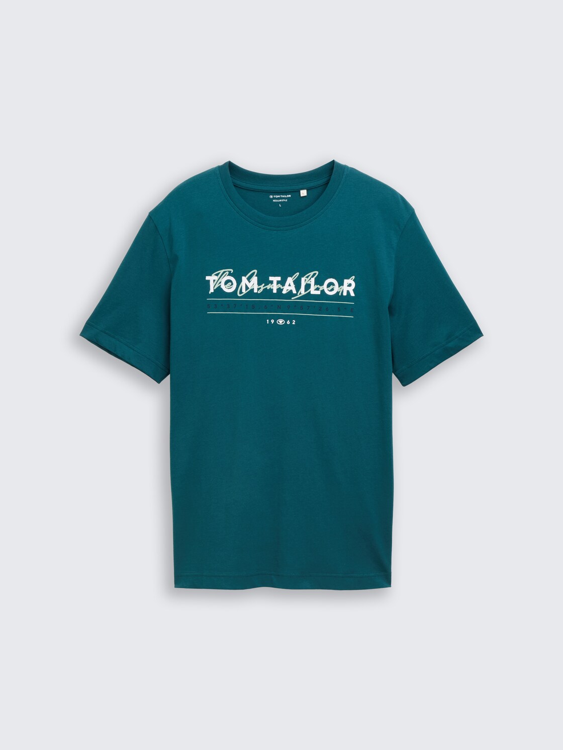 T-Shirt mit Logo-Print - Deep Meadow Green - Vorder-Produkt-Ansicht