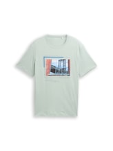 Sélectionné, T-shirt à imprimé photo par Tom Tailor, verdoyant