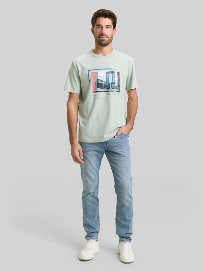 T-shirt met print door Men, soft greyish green