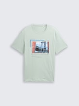 T-shirt à imprimé photo - soft greyish green - Vue de face du produit