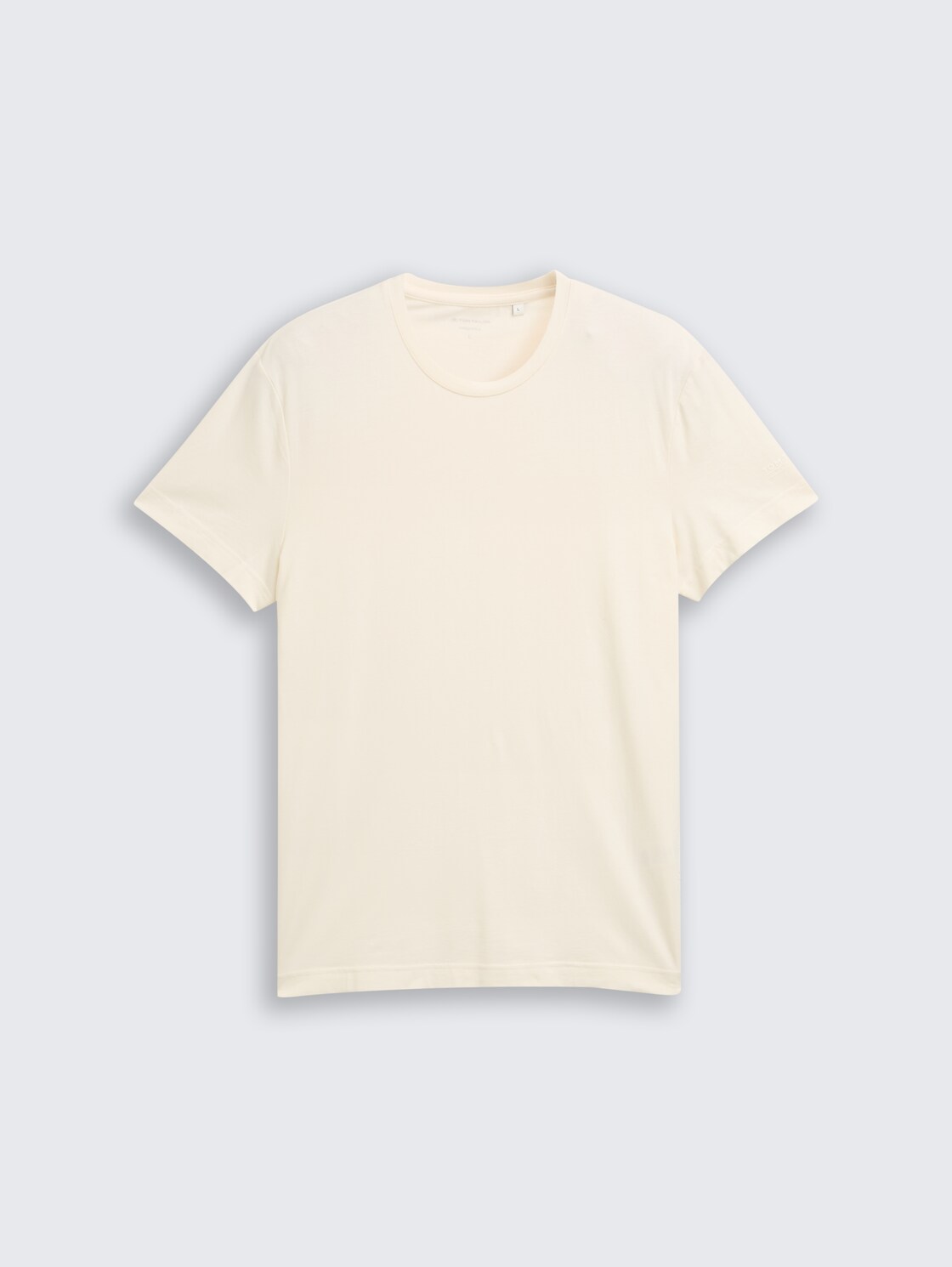 Basic Fitted T-Shirt - Gardenia White - Vorder-Produkt-Ansicht