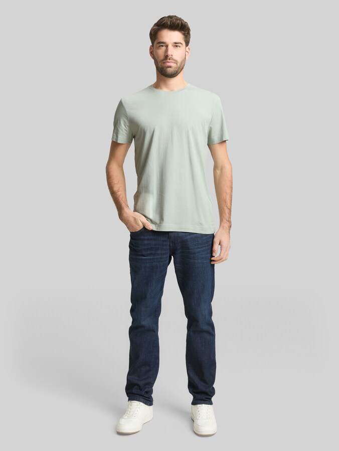T-shirt ajusté basique par Men, soft greyish green