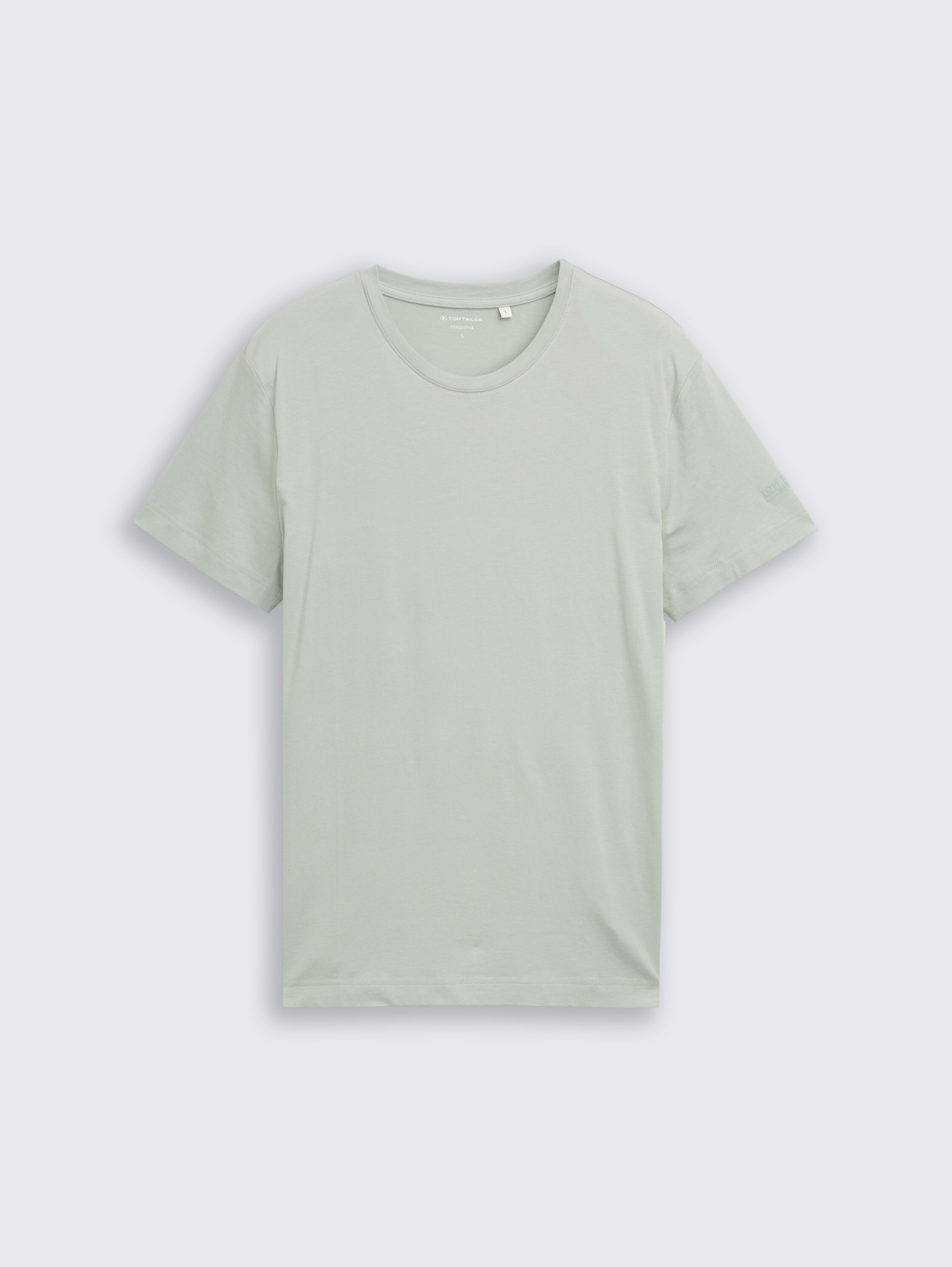 Basic Fitted T-Shirt - soft greyish green - Vorder-Produkt-Ansicht