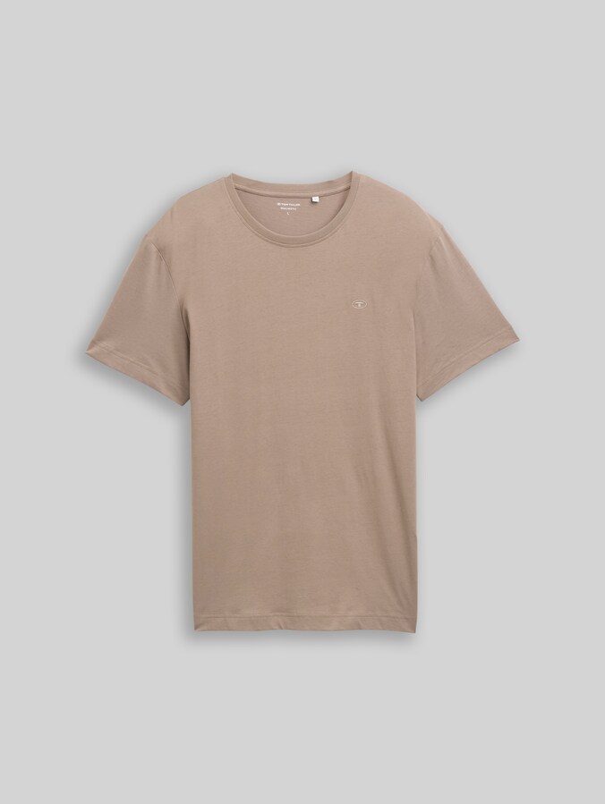T-shirt avec logo brodé par Men, Driftwood Taupe